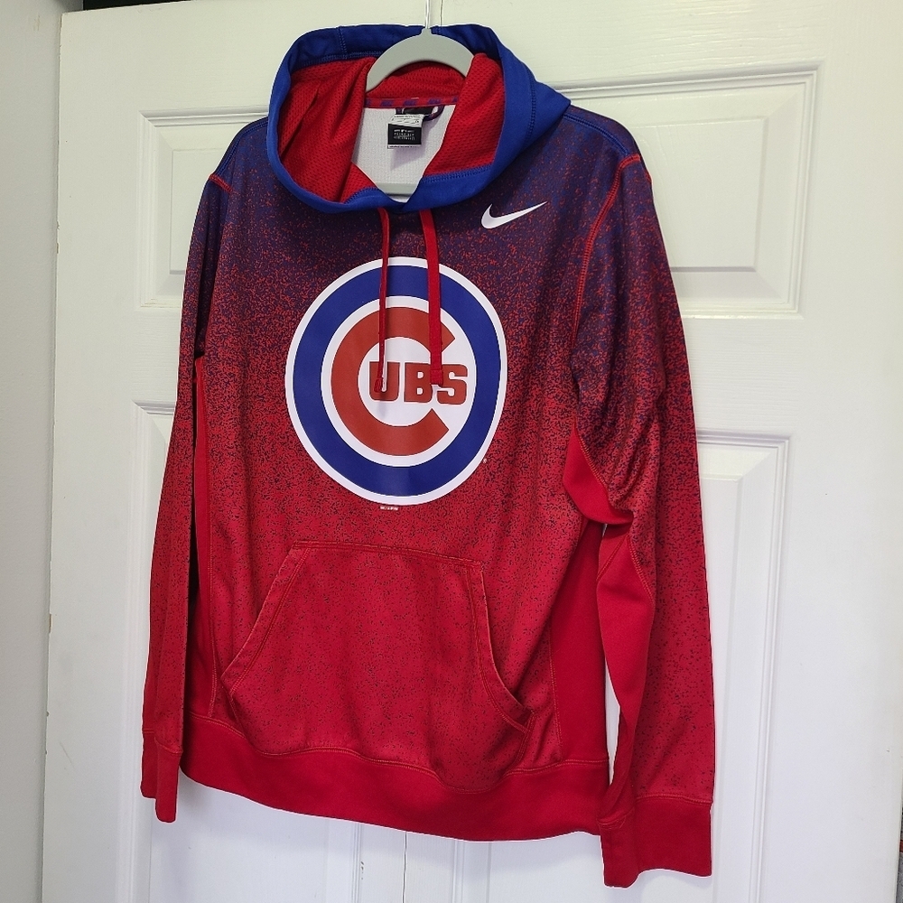 Nike Chicago Cubs Hoodie Size Small Red Blue EUC - Picture 3 of 12